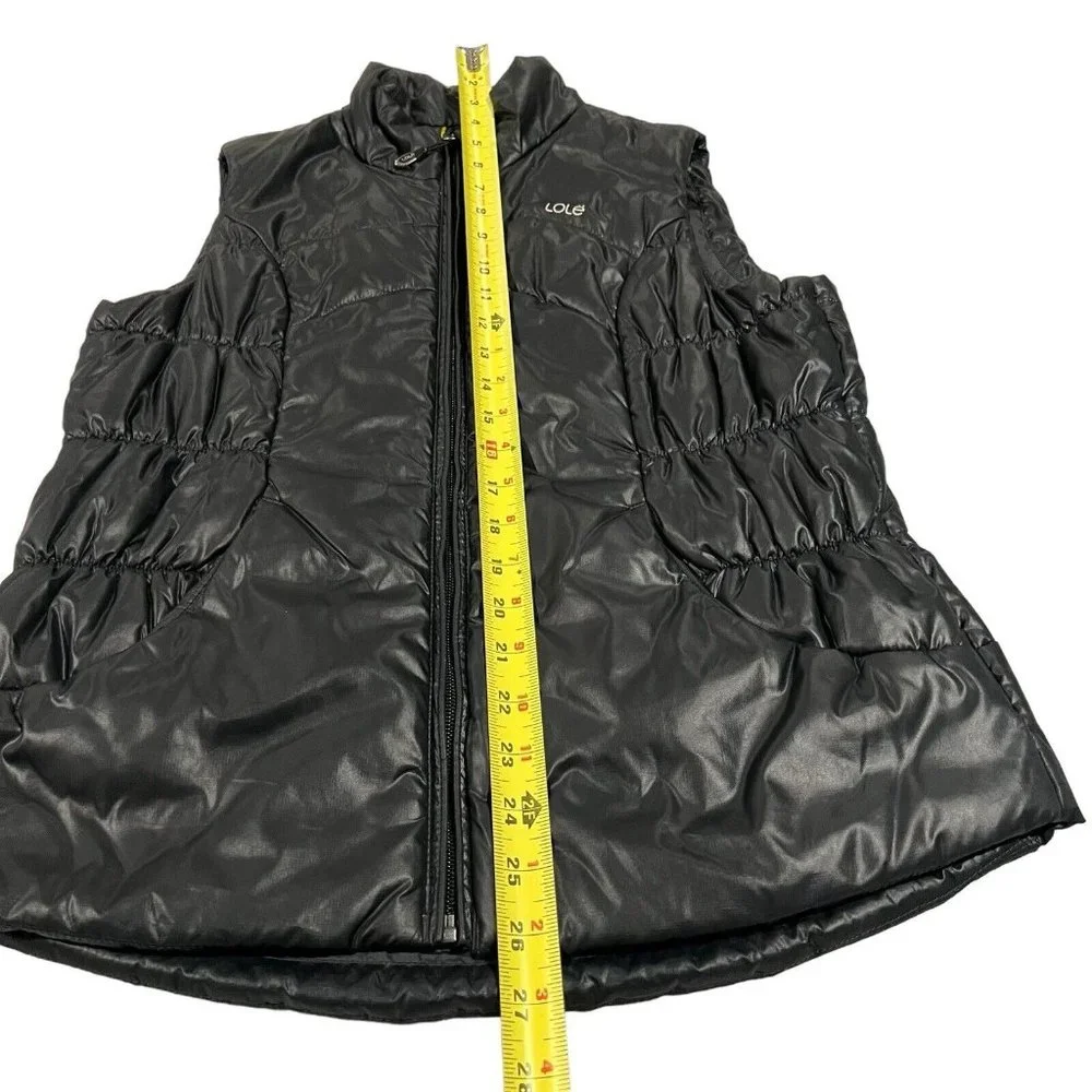 Lole Womens Black Puffer Vest‎ Size S (4-6)Water Repellent Windproof Lightweight